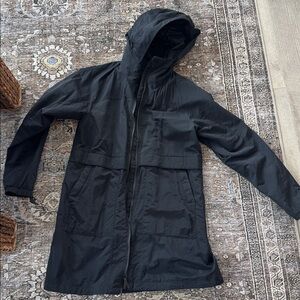 lululemon Black Raincoat trench style